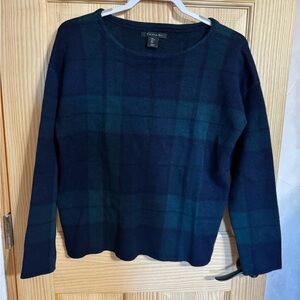 Tahari Blue and Purple Knit Sweater